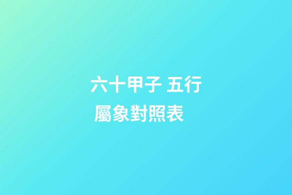 六十甲子 五行 屬象對照表